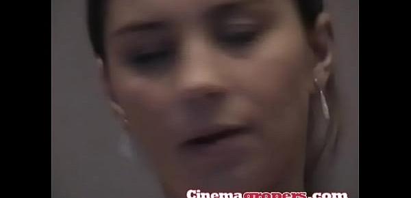  Katerina Hartlova groped by Strangers in the dark Cinema !!!